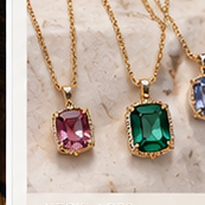 Colorful jewelry necklaces