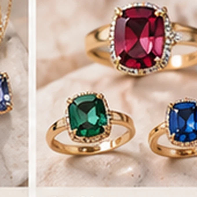 Colorful fashion rings